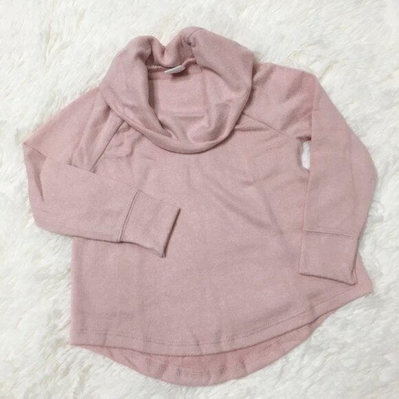 OLD NAVY Plush Knit Cowl Neck Top Long Sleeve Shirt Lightweight Sweater 12-18 M - Picture 2 of 8
